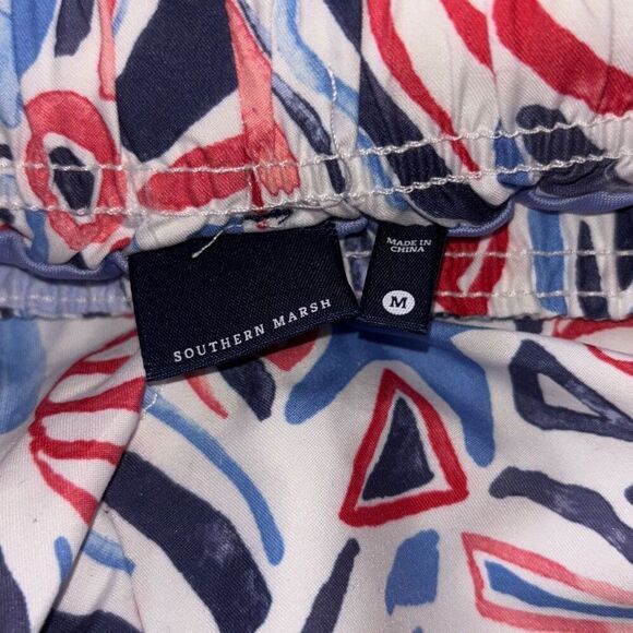 NWT Southern Marsh Jubilee swim trunks red/blue Sz M bathing suit men - Picture 6 of 10